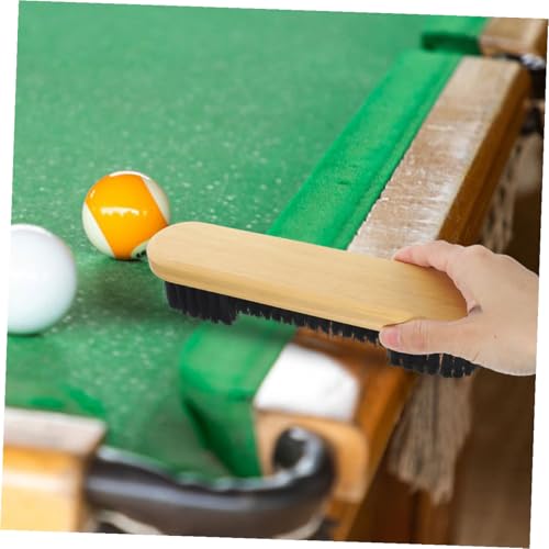 VICASKY Billiard Table Rail Brush and Small Spaces Cleaning Brush 12-inch Wooden Handle Pool Table Debris and Dust Remover for Sports Room