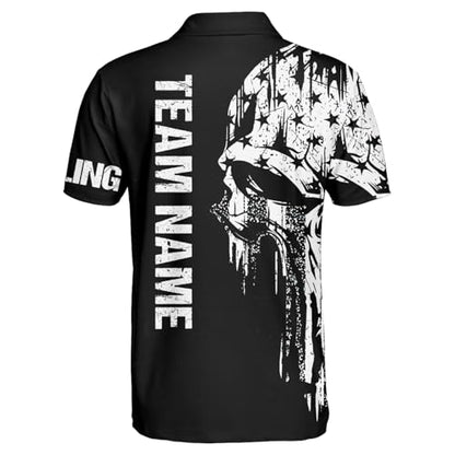 GABITA Personalized Bowling Jerseys for Men, Custom Bowling Polo Shirt, Bowling Shirts Gift for Bowler Team Player - color: A44