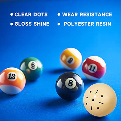GSE Games & Sports Expert Billiard Practice Training Cue Ball, AAA-Grade PRO Cup Standard Pool Billiard Cue Ball (6 oz 2-1/4" Several Colors Available) - color: Black Cross