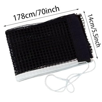 Training Tension Ping Pong Net Portable Table Tennis Table Net Replacement for Any Table(Black) - color: Black