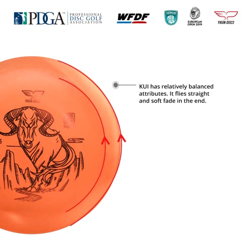 Yikun Midrange Disc Golf Disc-Overstabel Golf Mid-Range,PDGA Approved Great for Competition,Leisure and Entertainment - color: orange