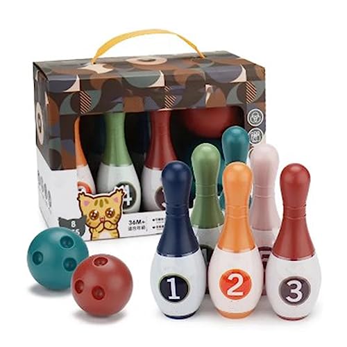 Mini Bowling Pin Toy, Safe to Use Plastic Educational Toy, Parent-Child Interaction, Outdoor Bowling Toy