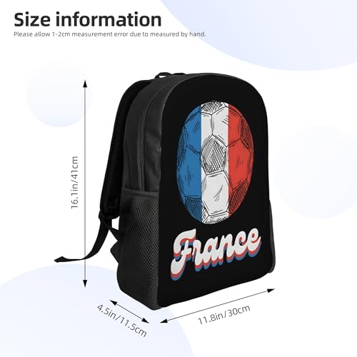 France Football Soccer Flag Backpacks For Men Women Book Bag Travel Hiking Camping Work Lightweight - color: Ye25