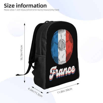 France Football Soccer Flag Backpacks For Men Women Book Bag Travel Hiking Camping Work Lightweight - color: Ye25