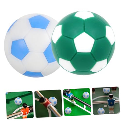 6pcs Mini Table Football Replacement Balls Foosball Game Balls for Indoor Tabletop Play Deep Green White Sky Blue White Colors