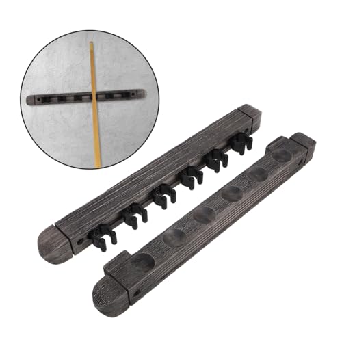 POPETPOP 1set Billiard Holder Wall Mounted Rack Pool Stick Storage for Game Rooms Billiard Home Recreation Areas Cues Space-saving Design Easy Installation Prevents Damage