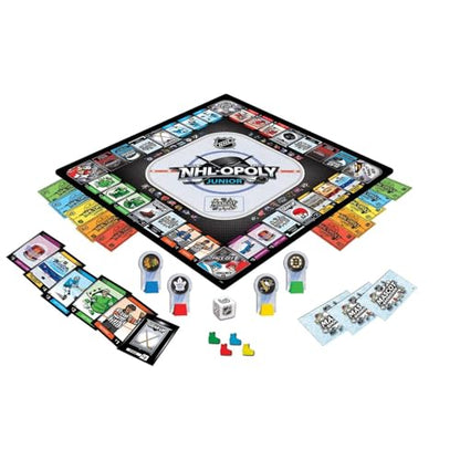 MasterPieces NHL Opoly Junior Board Game - Official Licensed Hockey Game for Family Game Night, Sports Themed Tabletop Play, Hockey Gifts for Boys 8-12, Fun Interactive Ice Hockey Experience