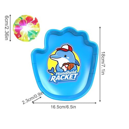 Sports Ball Catcher Toy: Game with Portable Racket and Light Up Balls for Kids, Family Toss Activities, Indoor Outdoor Hands- Training | Juego di