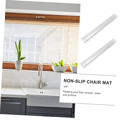 NUOBESTY Transparent Thick PVC Floor Mat Scratch Resistant Ground Protector for Tea Table Chairs Desks Bedroom and Office Use