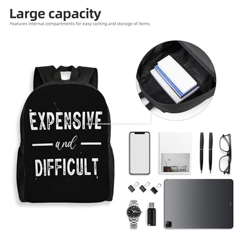 Expensive And Difficult Backpacks For Men Women Book Bag Travel Hiking Camping Work Lightweight - color: Ye26