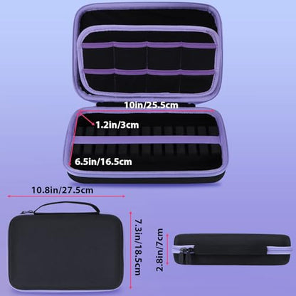 Case Compatible for 12 Darts, Holds Darts and Extra Accessories - color: Black+Purple
