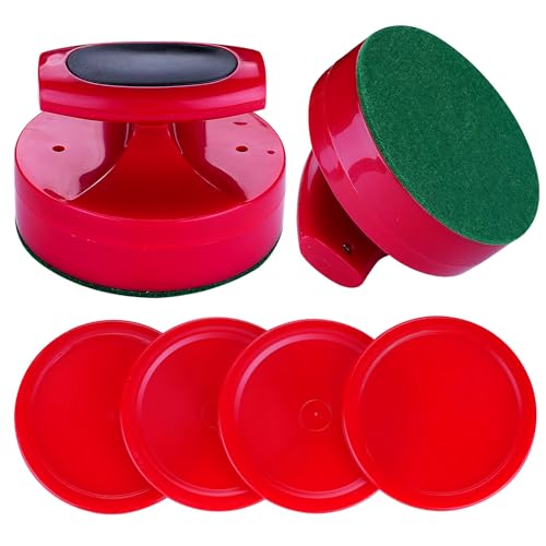 Air Hockey Pucks and Paddles,Air Hockey Strikers Pushers Air Hockey Table Replacement Accessories - color: Black