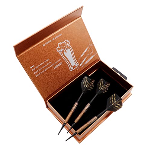 CUESOUL Cocktail/COLA Beer/Draft Beer with Oil Paint Finished-19g/20g/21g Soft Tip 90% Tungsten Dart Set - color: Craft Beer-21g
