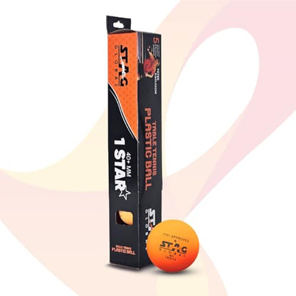 STAG Unisex-Youth One Star Plastic Table Tennis Ball
