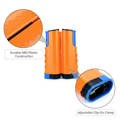 Retractable Table Tennis Net Set, Portable Clip-On Ping Pong Net for Any Flat Surface, Tool-Free Setup with Durable Plastic Construction - color: Orange