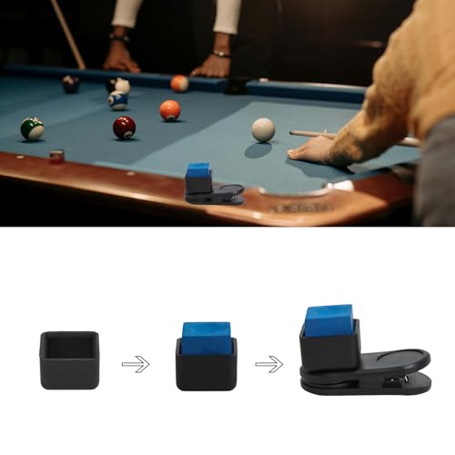 LAKE OF FIRE Chalk Holder Pool Billiards, Pool Cue Chalk Holder with Belt Clip Snooker Billiard Accessories Black - size: Square
