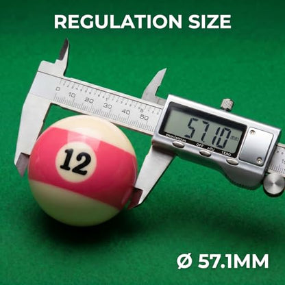 KONLLEN Single Replacement Pool Ball – 2-1/4" Regulation Size & Weight Billiard Ball Made of Phenolic Resin (Choose 1–15 or Cue Ball) - color: #12