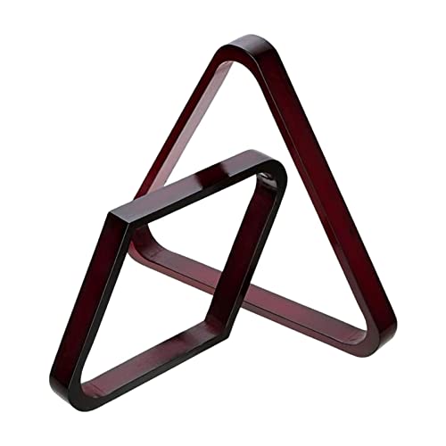 kowaku 2 Pieces Triangle Rack Wooden Billiard Ball Stand Pool Rhombus Positioning Sports Supplies Accessories Suitable for Home Game Room Club - color: Red