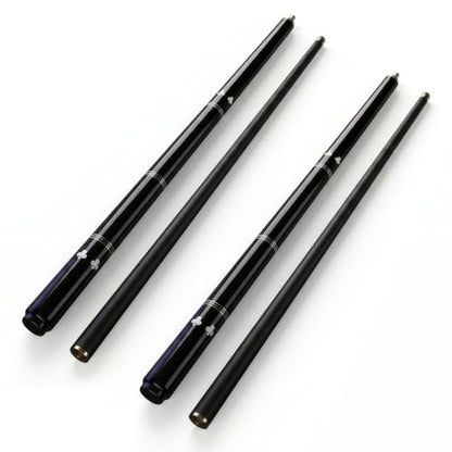 57 Inch Pool Cue Stick - 13mm Fiber Ferrule Tip, Maple Birch Wood Billiard Cue with Chalk & Glove | Explosion-Proof Joint for Home, Bar, Billiard Hall - style: Set of 2 Fiberglass Pool Cue with plum blossom pattern