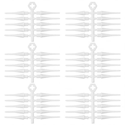 Foilswirl 60 Pcs 2ba Electronic Dart Tips Plastic Dart Tips - Universal Plastic Soft Tip Points - color: White
