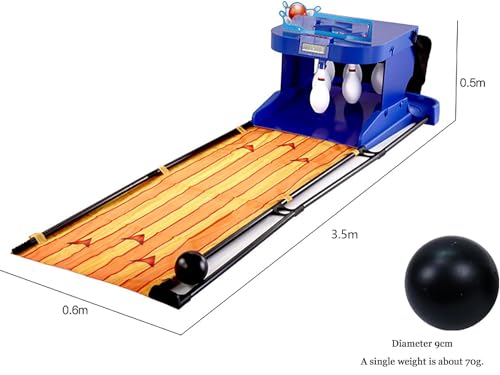 Electronic Bowling Alley Game, Foldable Indoor Family Game Bowling Game, with LED Electronic Scoreboard and Automatic Reset Function, for Children and Adults Interactive Game,3.5m - size: 3.5m