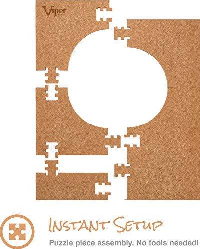 Viper Wall Defender III Cork Dartboard Surround, Reversible Cork Dart Board Wall Protector for 17.75 and 18 Inch Sisal Bristle Dartboards, 8.2 Sq Ft, Tan