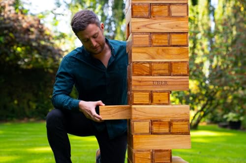 Uber Games Uber Tumble Tower in Storage Bag - Varnished Hardwood - size: Uber