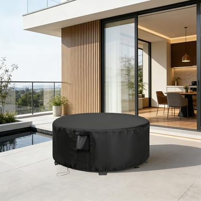 Patio Furniture Covers Round,26 Inch Outdoor Dinner Table Cover Waterproof,Round Patio Coffee Table Covers for All Weather Resistant - 26 x 18 Inch - size: 26" DIA x 18" H