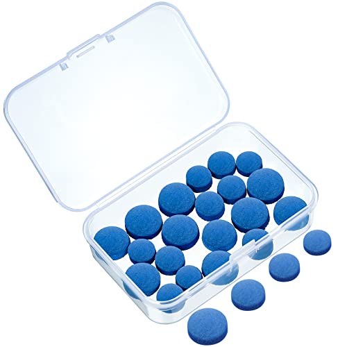 Gejoy 20 Pcs Billiard Pool Cue Tips Replacement Kit Pool Stick Tips with Storage Box for Snooker - color: Blue, size: 9/10/12/13 mm