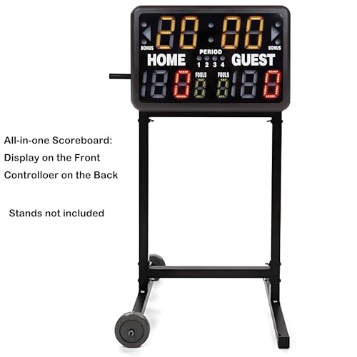 Multisport Indoor Tabletop Scoreboard with remote control, Black