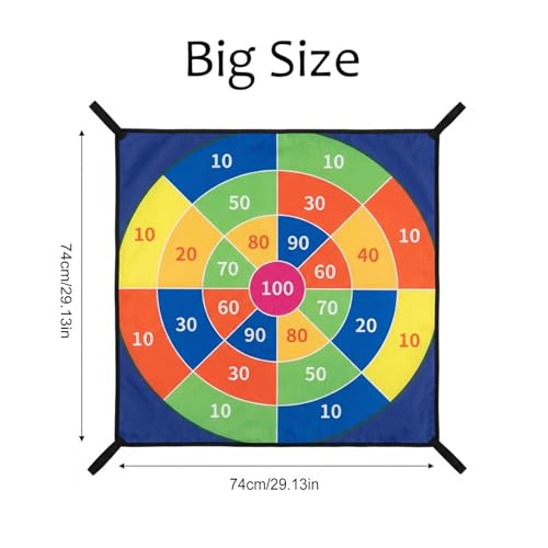 Trampoline Dart Board Game - Sticky Ball Target Toy Set | Trampoline Sticky Ball Game | Throwing Dartboard | Sports Fun Party Toys for Kids Adults Backyard Indoor Outdoor Party Neighborhood