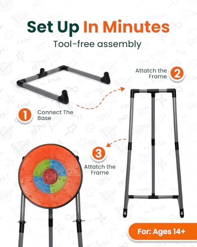 GIRAFFYCO Axe Throwing Game Set for Backyard, Target Stand with 6 Axes, 6 Throwing Stars & 6 Dart-Style Pieces, Indoor/Outdoor Yard Game for Kids, Teens, Adults & Family Play