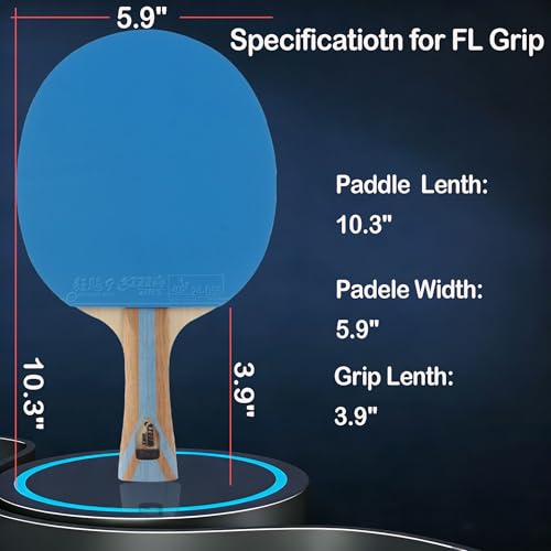 DHS Ping Pong Paddles Professional Level Table Tennis Rackets - ITTF Approved -Pro Ping Pong Paddle for Advanced Control & Speed - Table Tennis Racket for Offensive Players - color: Blue