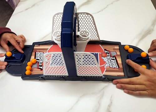 Desktop Basketball Shooting Game, 2-Player, Auto-Scoring, 6+ | Head-to-head arcade Toy, Drop-scoring hoop,10 balls & stand, No batteries, Fast-paced competition, Fun gift for kids & adults