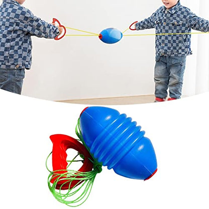 Pull Shuttle Ball Game, Sliding for Children, Outdoor Sport Jumbo Speed Ball for 2 Person Cooperative Shuttle Pulling Ball Children Toy, Blue