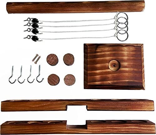 Ring toss Games Ring Hook Toss Game, Wooden Hook Tossing Game Interactive Outdoor Toys and Games for Family and Friends