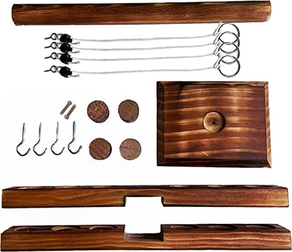 Ring toss Games Ring Hook Toss Game, Wooden Hook Tossing Game Interactive Outdoor Toys and Games for Family and Friends