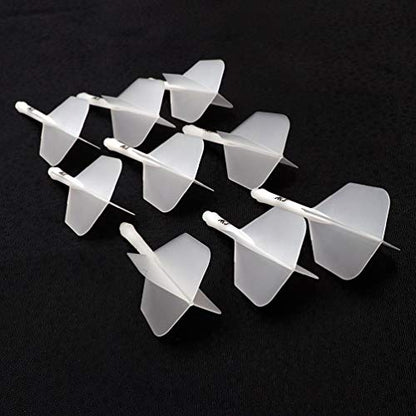 CUESOUL 3 Sets Integrated Dart Shaft and Flights,Dart Shaft Length 21mm/28mm/33mm - color: Shaft Length 21mm+28mm+33mm-Big Wing Shape-Ice