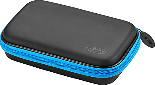 Casemaster Sentinel 6 Dart Case, Holds Extra Accessories, Tips, Shafts and Flights, Compatible with Steel Tip and Soft Tip Darts, Impact & Water Resistant Tactech Shell, Blue Zipper - color: Blue