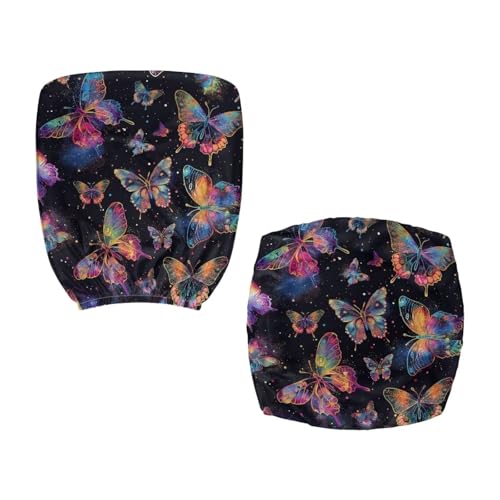 Butterfly Office Chair Cover 2 Piece Waterproof and Elastic Office Chair Seat Cover Protective Stretch Decorative Fabric Cover Polyester Universal Desk Task Chair Covers for Workspace