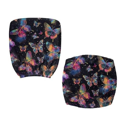 Butterfly Office Chair Cover 2 Piece Waterproof and Elastic Office Chair Seat Cover Protective Stretch Decorative Fabric Cover Polyester Universal Desk Task Chair Covers for Workspace