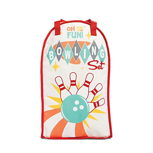 MindWare Oh So Fun! Deluxe Bowling Set – Safe & Fun Foam Bowling Set for Kids Ages 3 & Up