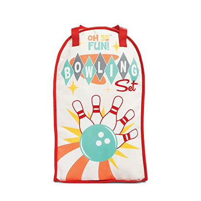 MindWare Oh So Fun! Deluxe Bowling Set – Safe & Fun Foam Bowling Set for Kids Ages 3 & Up