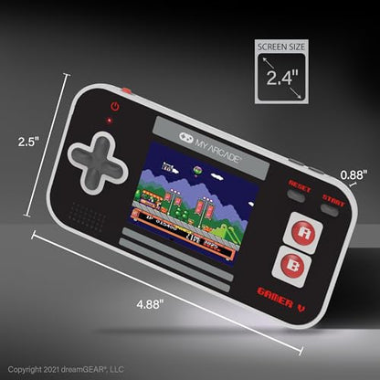 My Arcade Gamer V Classic-Red: Portable Gaming System with 220 Games, 2.5" Color Display, Pocket Size (DGUN-3911) - style: Gamer V Classic-Red