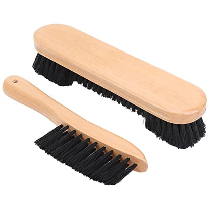 Billiard Table Cleaner Set, Wooden Handle & PVC Brushes for Gentle Scratch-Free Cleaning, for Pool Table and Rails