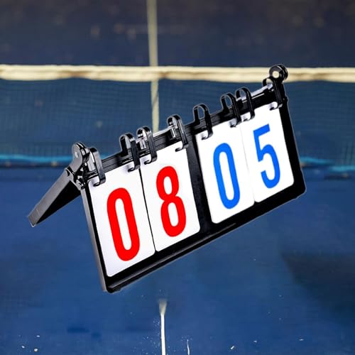 Portable Flip Scoreboard 4 Digit Tabletop Score Board for Sports Competition
