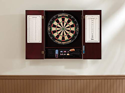 Viper Metropolitan Solid Wood Sisal/Bristle Steel Tip Dartboard Cabinet: Cabinet Only (No Dartboard), Oak Finish - color: Mahogany Finish