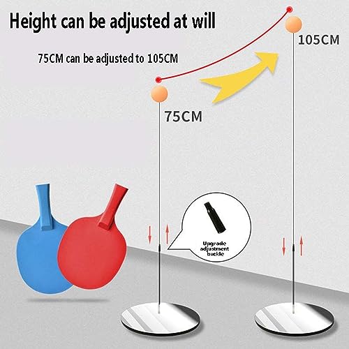 Table Tennis Self-Training Trainer With Elastic Soft Shaft - Portable for Indoor Or Outdoor Use - Training Device Practice Ball Bulk for Children Adult