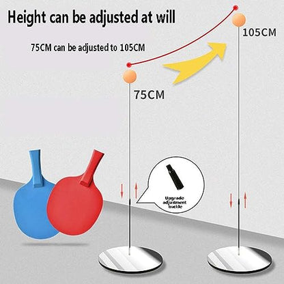 Table Tennis Self-Training Trainer With Elastic Soft Shaft - Portable for Indoor Or Outdoor Use - Training Device Practice Ball Bulk for Children Adult
