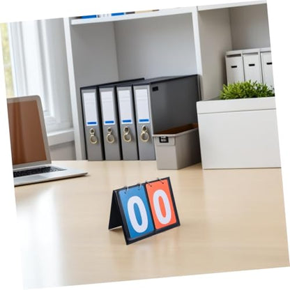 Toddmomy 2pcs Portable Table Top Scoreboard Flipper Basketball Scoreboard 2- Flip Score Keeper for Sports Schools Community Events